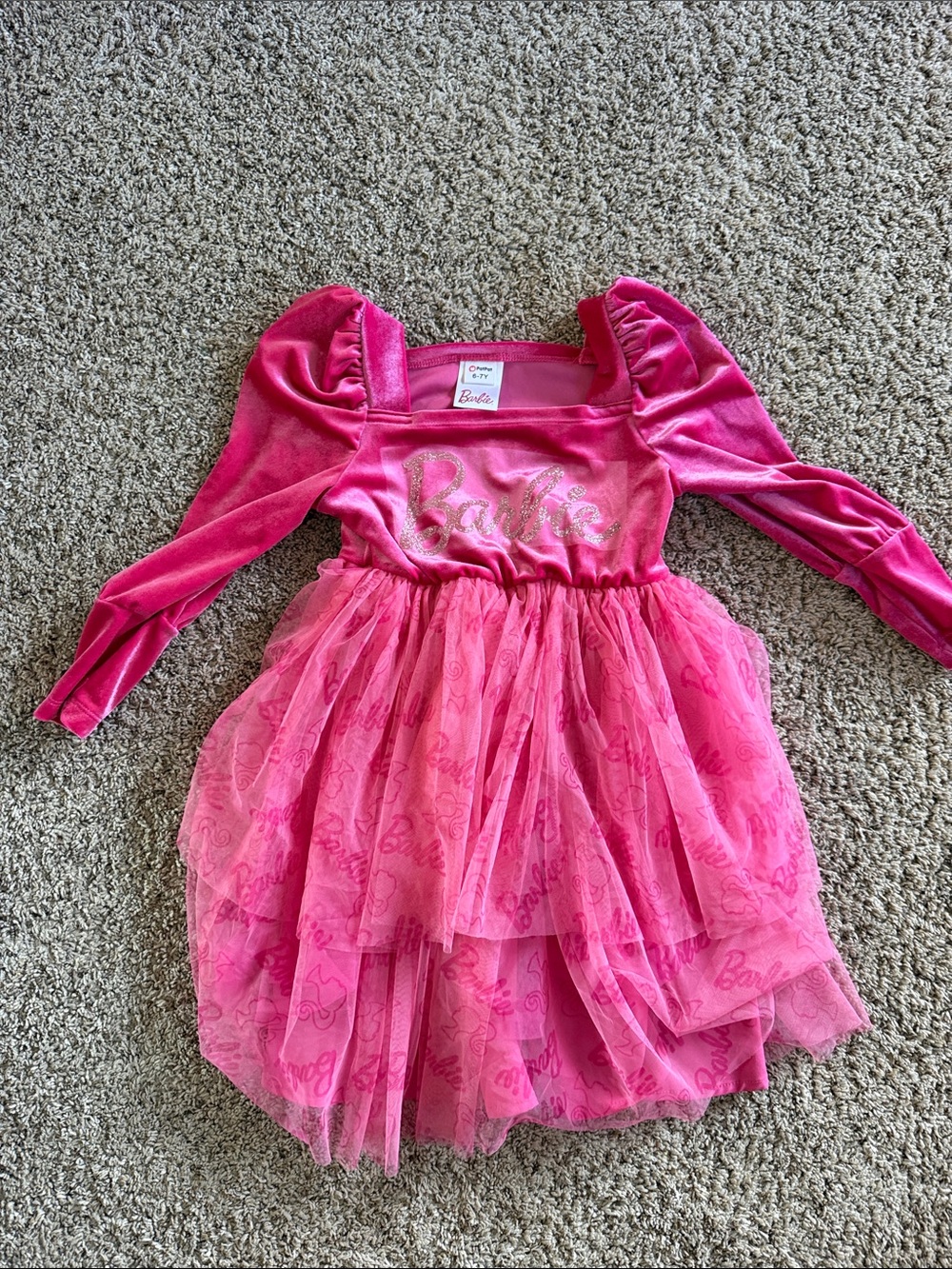 PatPat Pink Barbie Tulle Party Dress Costume